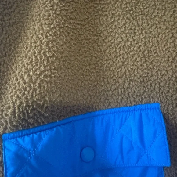 Madewell Brown and Blue Fleece oversized boxy Pullover size small - Picture 5 of 6